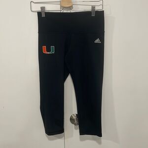 ADIDAS University of Miami Hurricanes Climalite moisture wicking Black C…